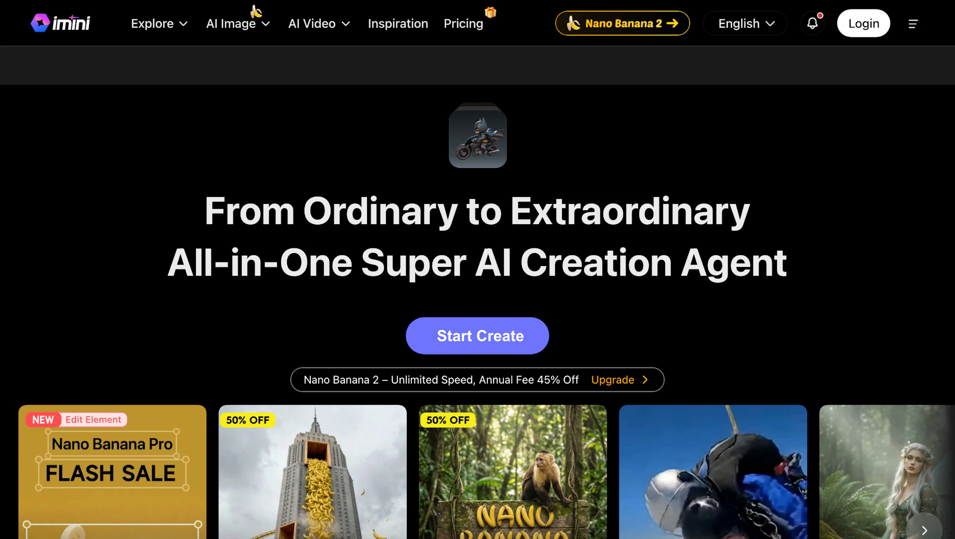 imini AI - AI Tool Features, UI & Interface Overview