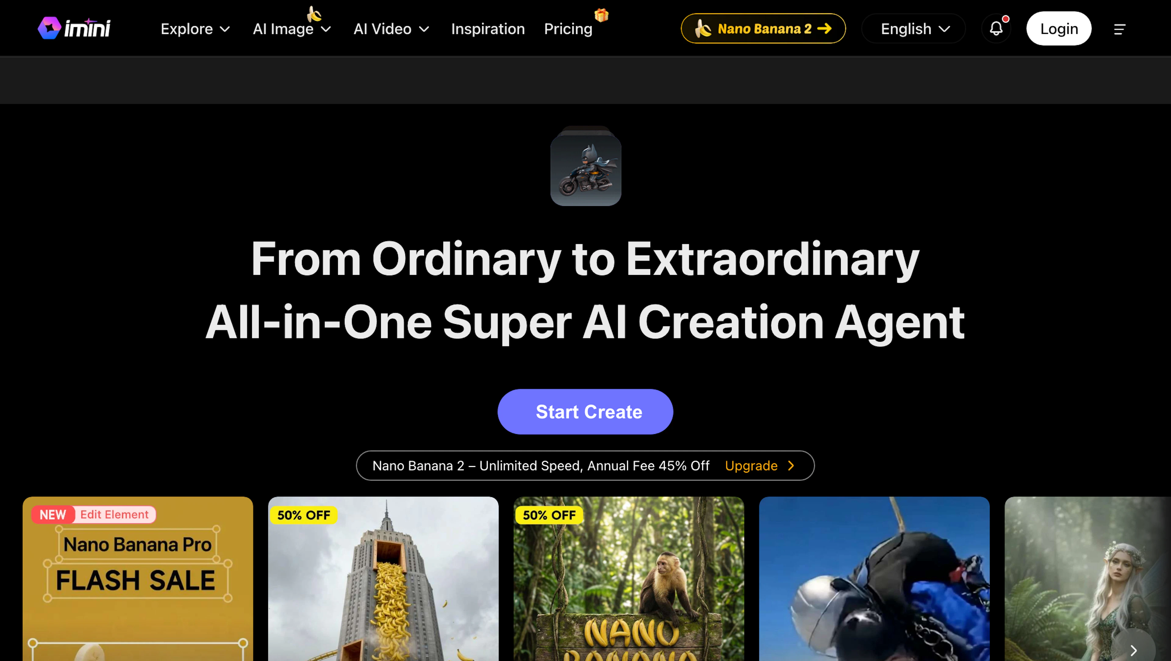 imini AI - AI Tool Features, UI & Interface Overview