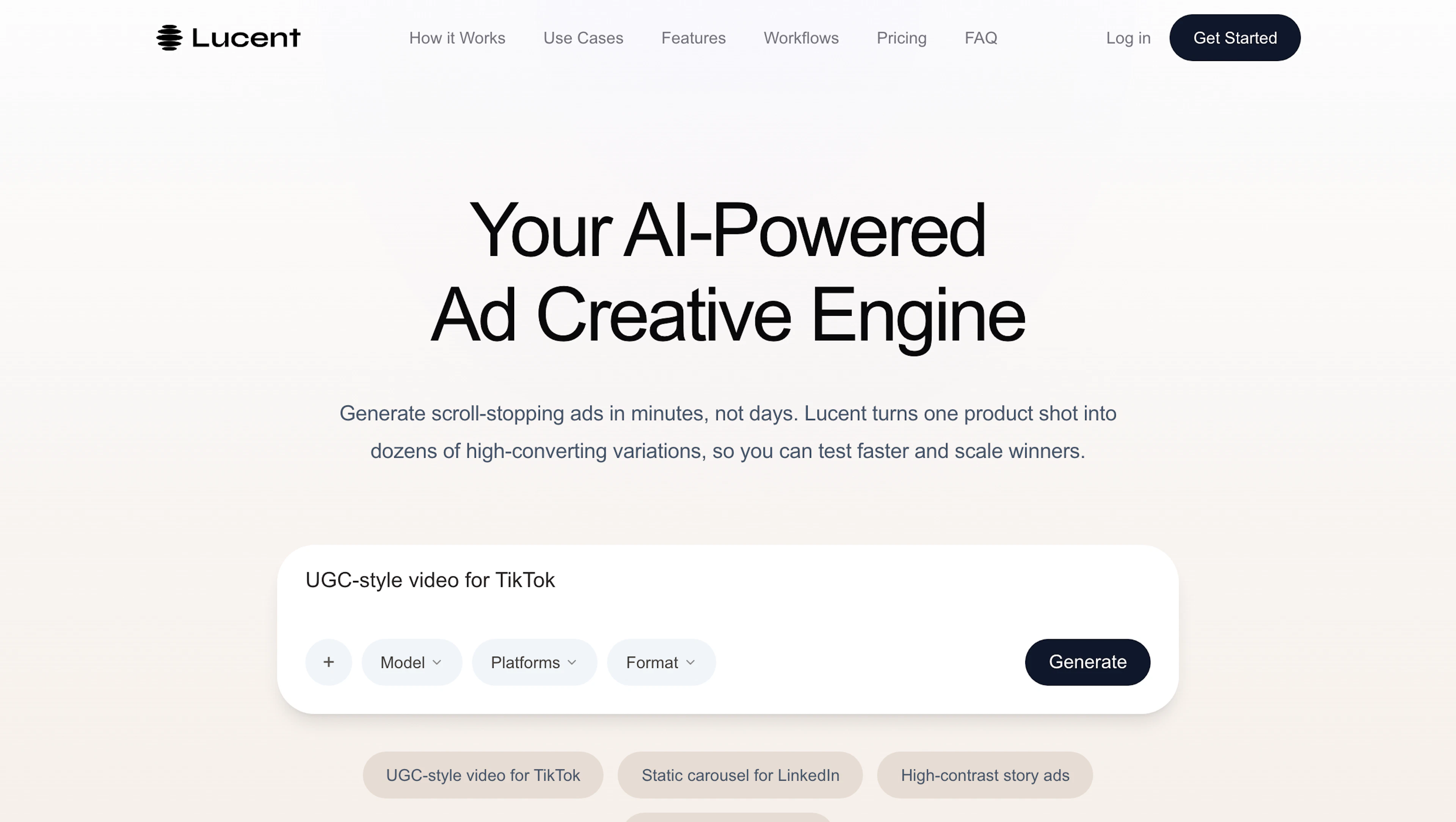 Lucent Chat - AI Tool Features, UI & Interface Overview