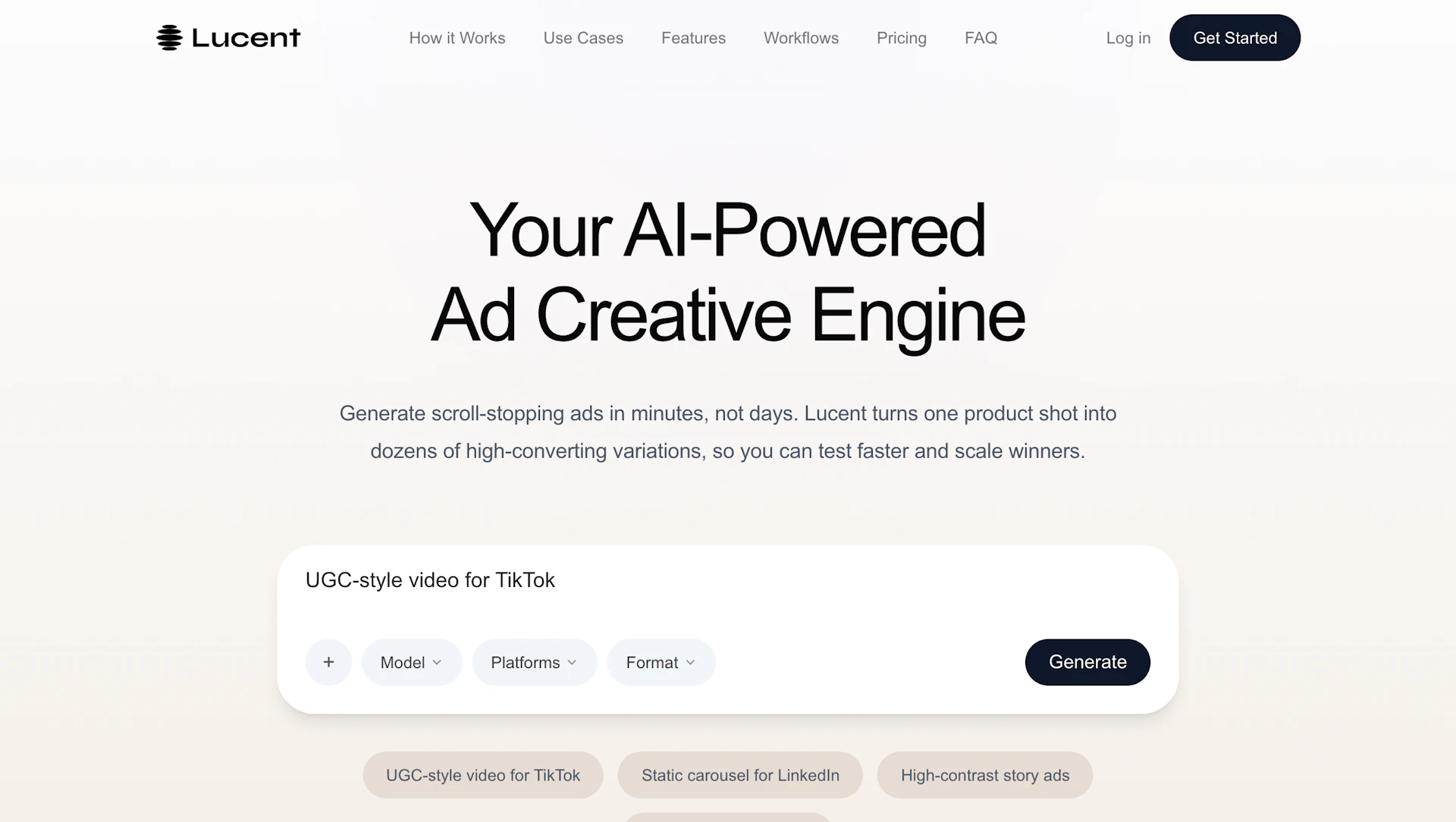 Lucent Chat - AI Tool Features, UI & Interface Overview