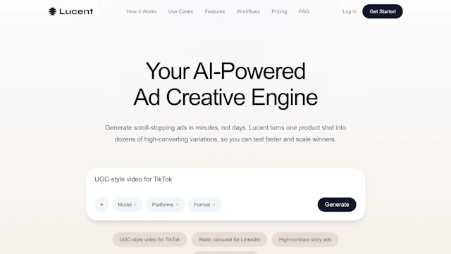 Lucent Chat - AI Tool Logo & Interface