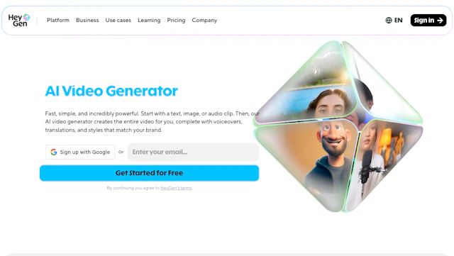 HeyGen - AI Tool Logo & Interface