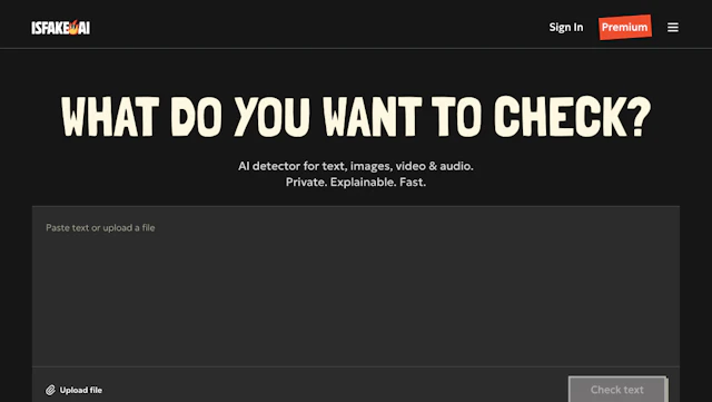 isFake.ai - AI Tool Logo & Interface