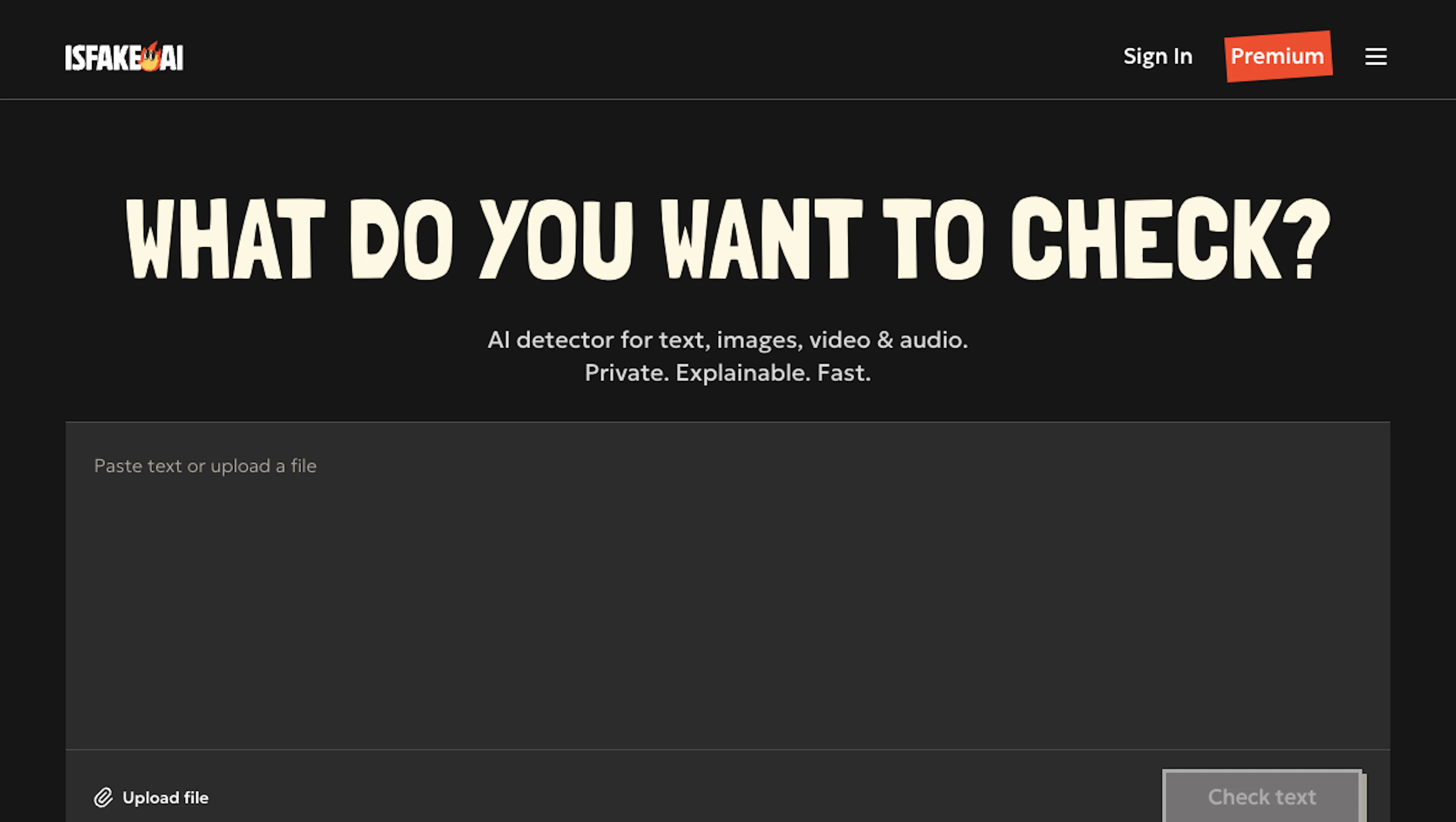 isFake.ai - AI Tool Features, UI & Interface Overview