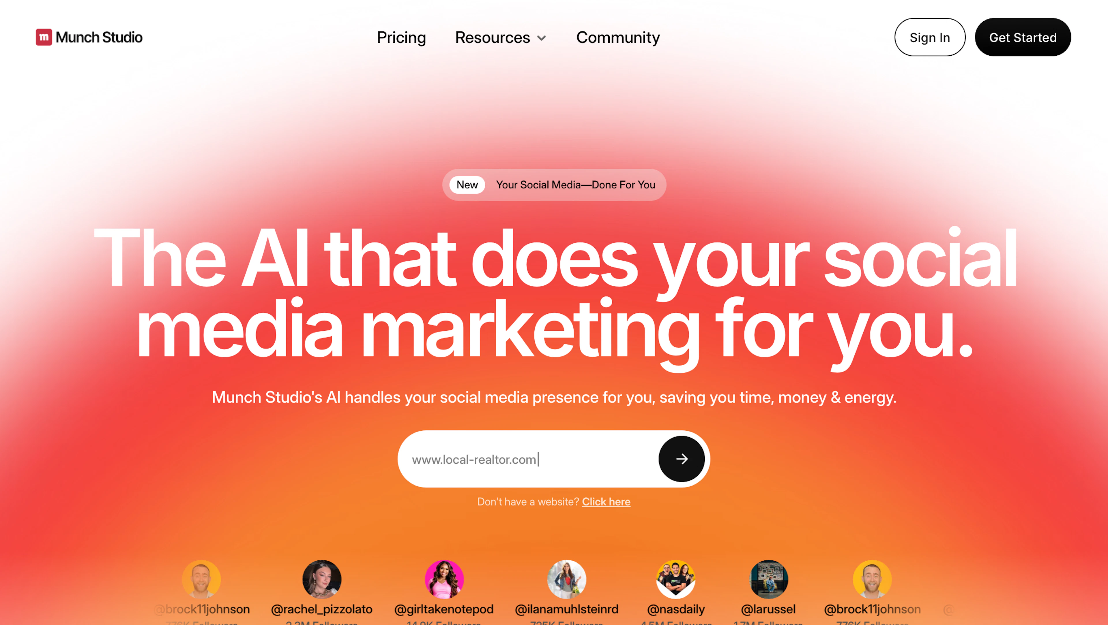 Munch Studio - AI Tool Features, UI & Interface Overview