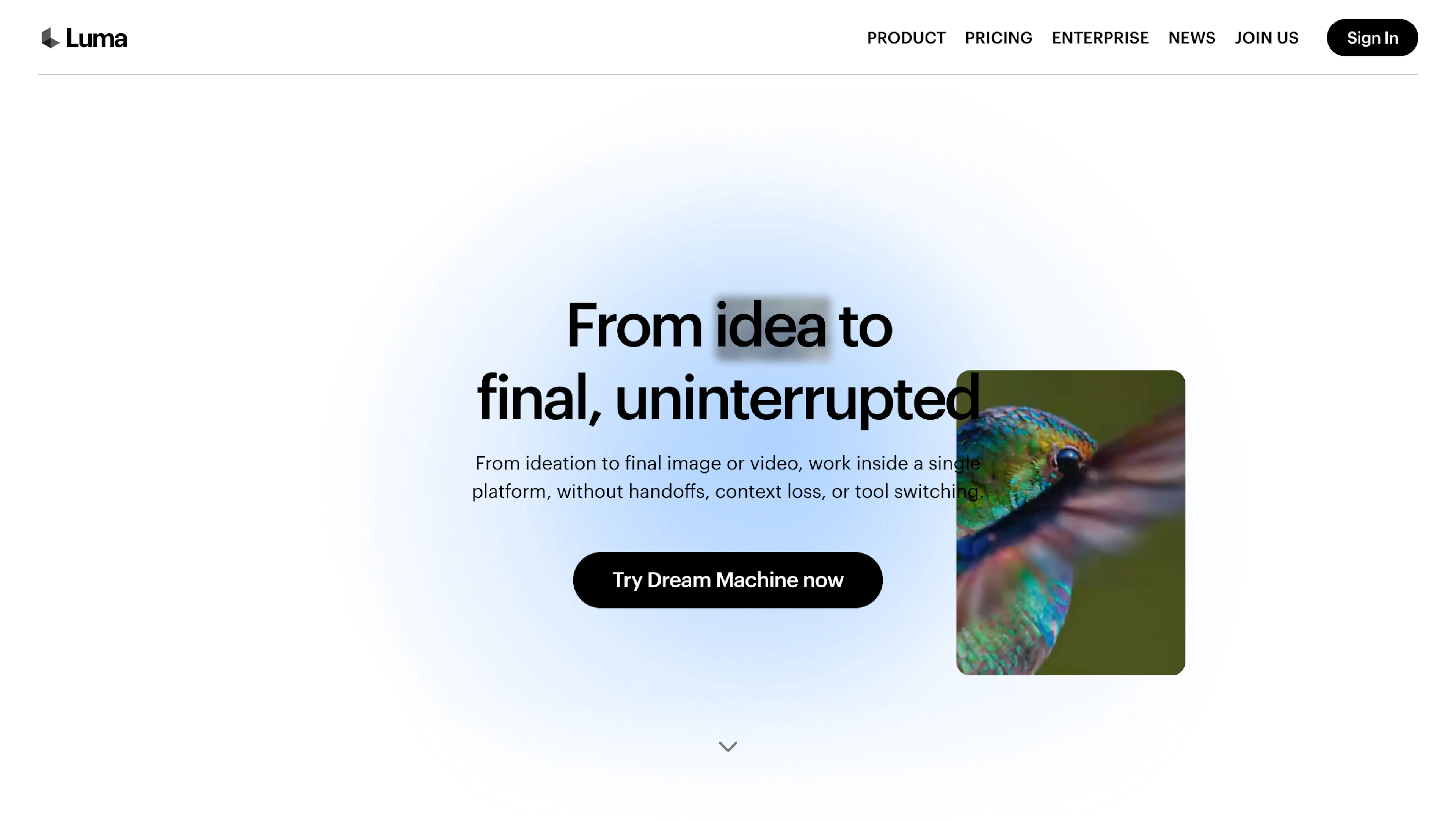 Luma AI - AI Tool Features, UI & Interface Overview