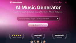 MakeBestMusic - AI Tool Profile and Logo Preview