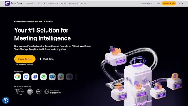 MeetGeek - AI Tool Logo & Interface