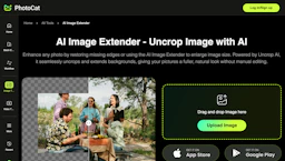 PhotoCat AI Image Extender - AI Tool Profile and Logo Preview