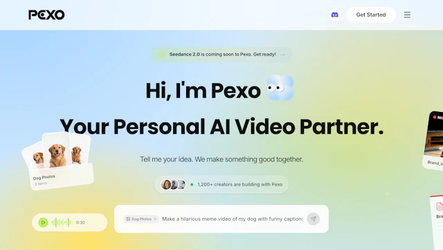 Pexo - AI Tool Logo & Interface