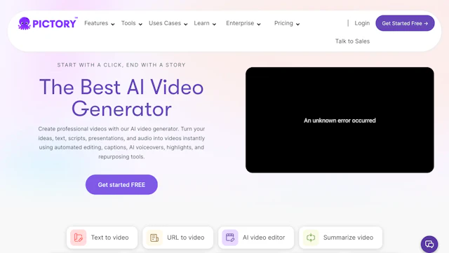 Pictory - AI Tool Logo & Interface