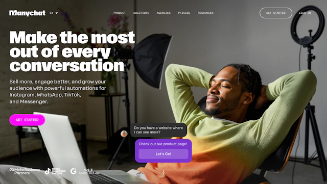 Manychat AI - AI Tool Logo & Interface