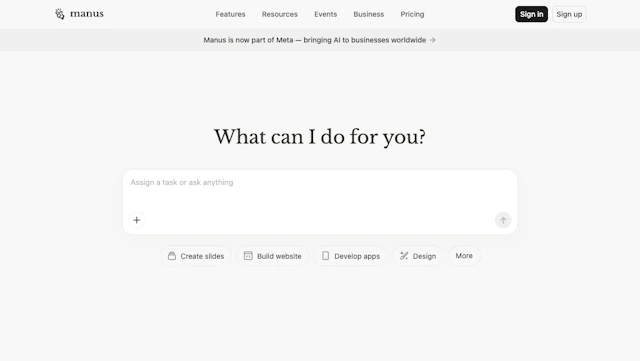 Manus - AI Tool Logo & Interface