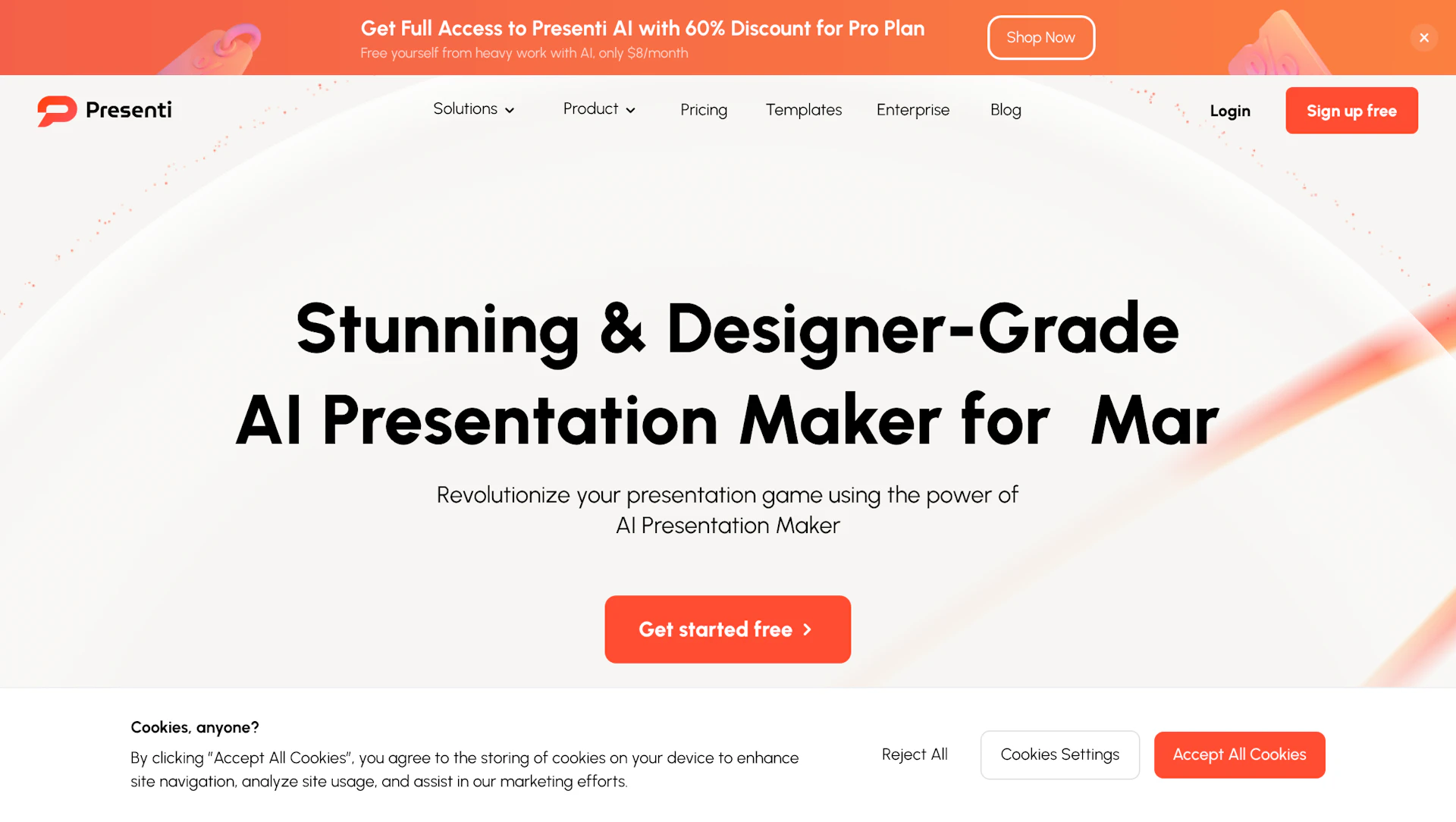 Presenti - AI Tool Features, UI & Interface Overview