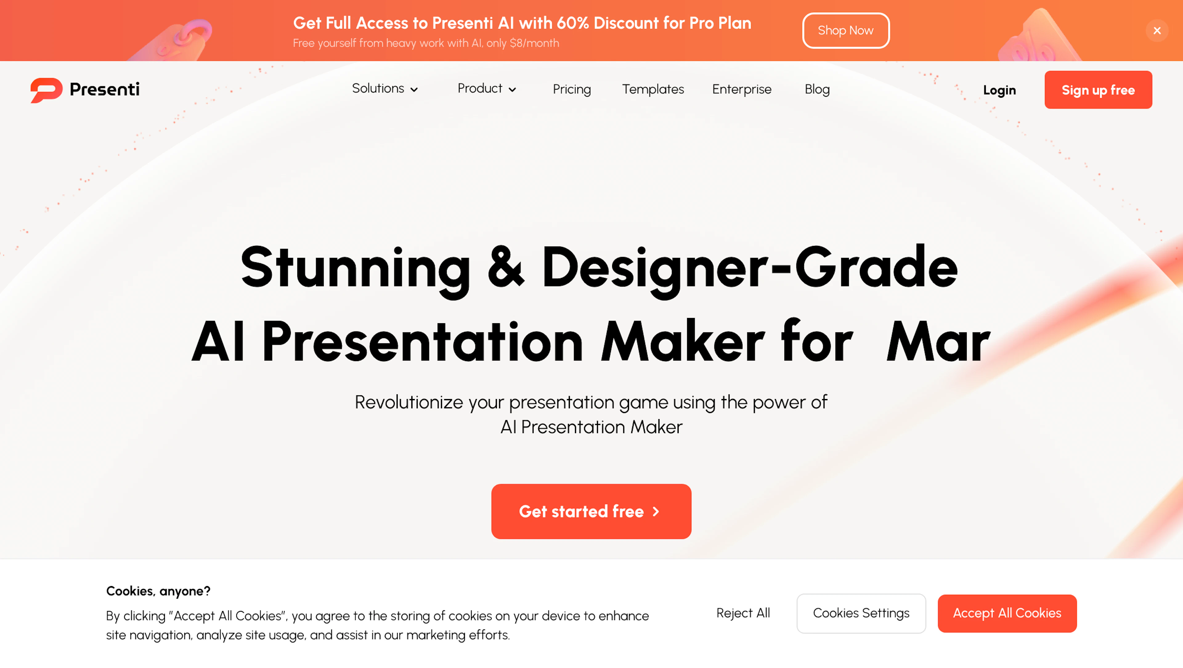 Presenti - AI Tool Features, UI & Interface Overview