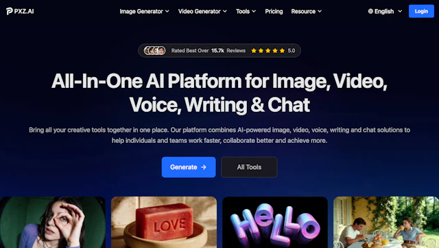 PXZ AI - AI Tool Logo & Interface