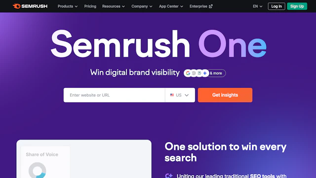 Semrush One - AI Tool Logo & Interface