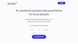 Scribe - AI Tool Profile and Logo Preview