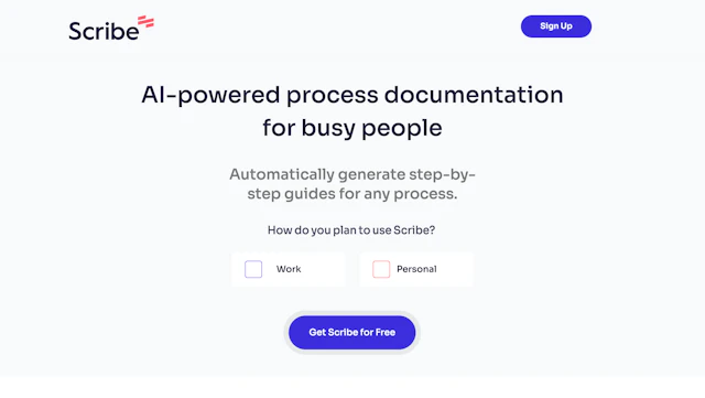 Scribe - AI Tool Logo & Interface
