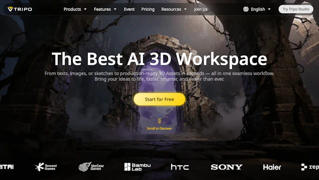 Tripo AI - AI Tool Logo & Interface