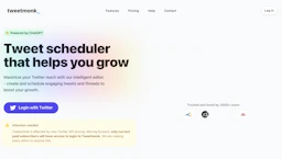 TweetMonk - AI Tool Profile and Logo Preview