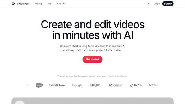 VideoGen - AI Tool Logo & Interface