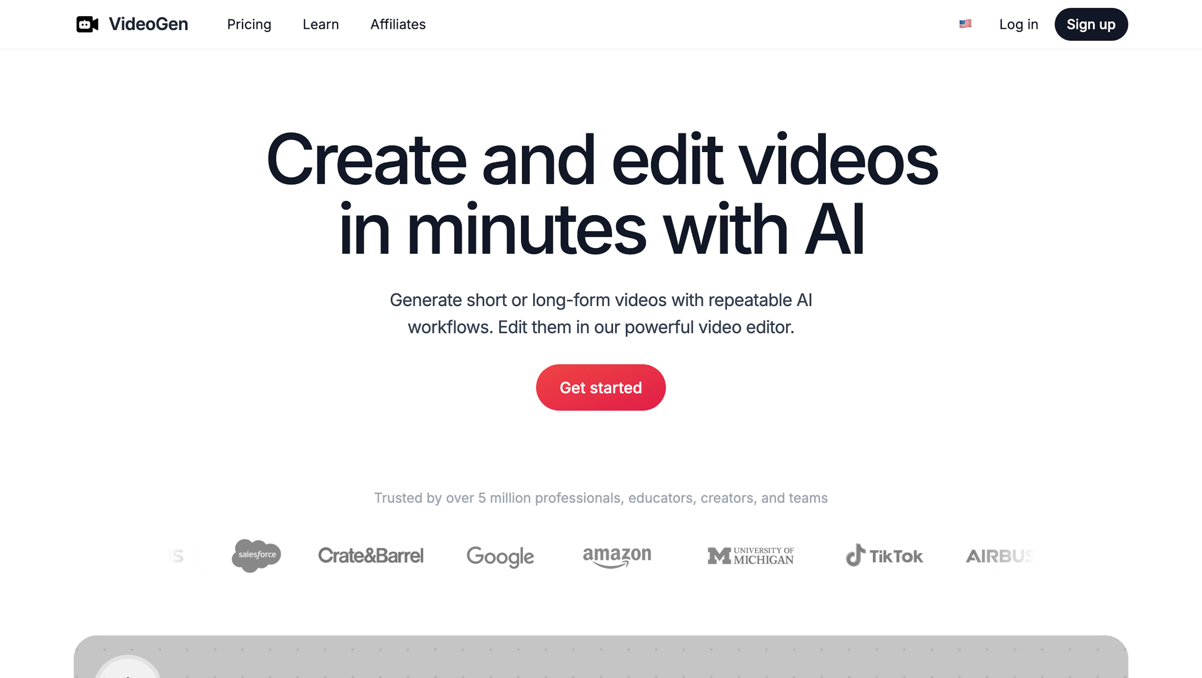 VideoGen - AI Tool Features, UI & Interface Overview