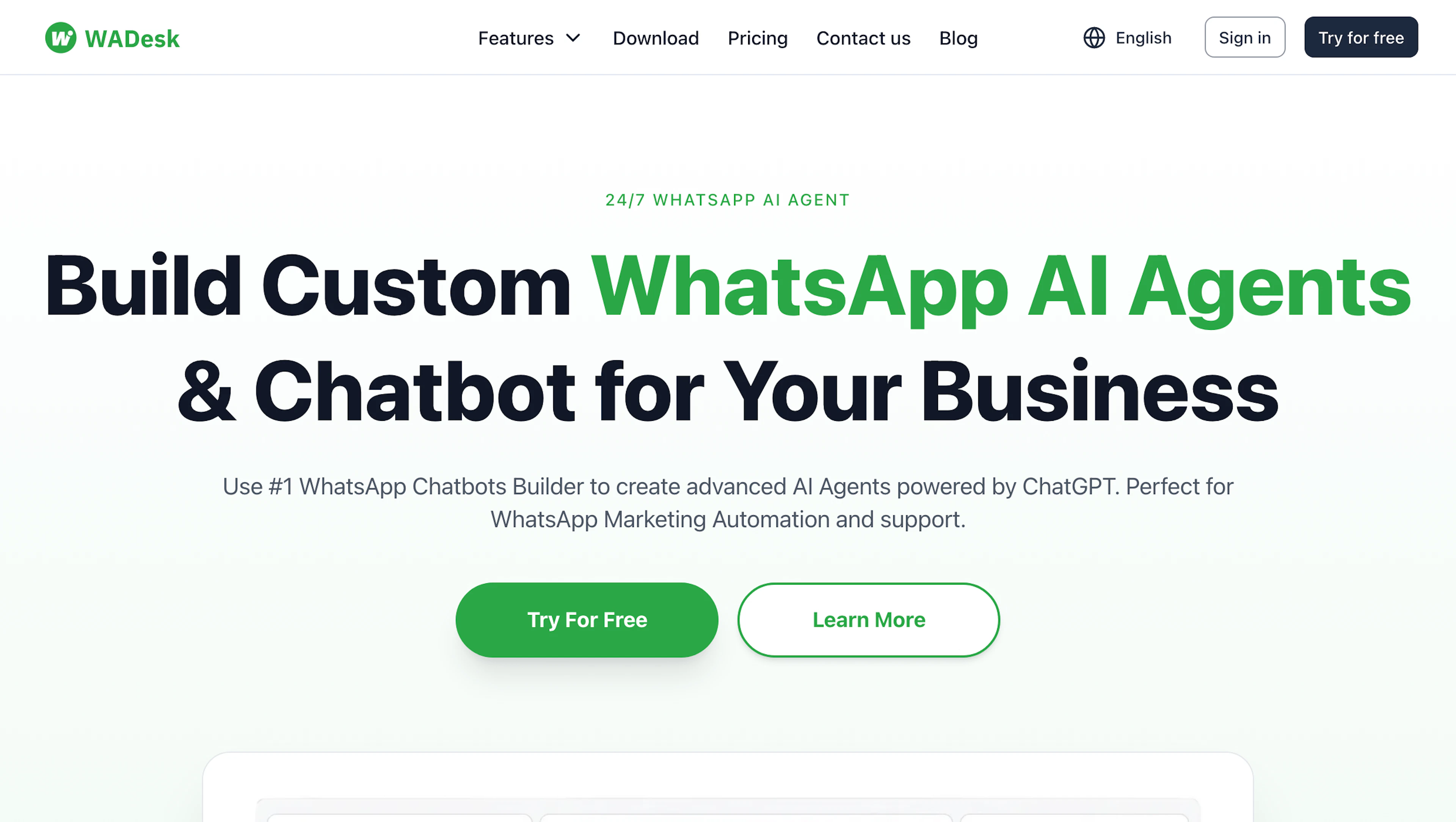 WhatsApp Chatbot - AI Tool Features, UI & Interface Overview