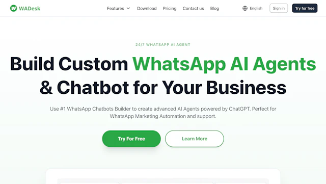 WhatsApp Chatbot - AI Tool Logo & Interface