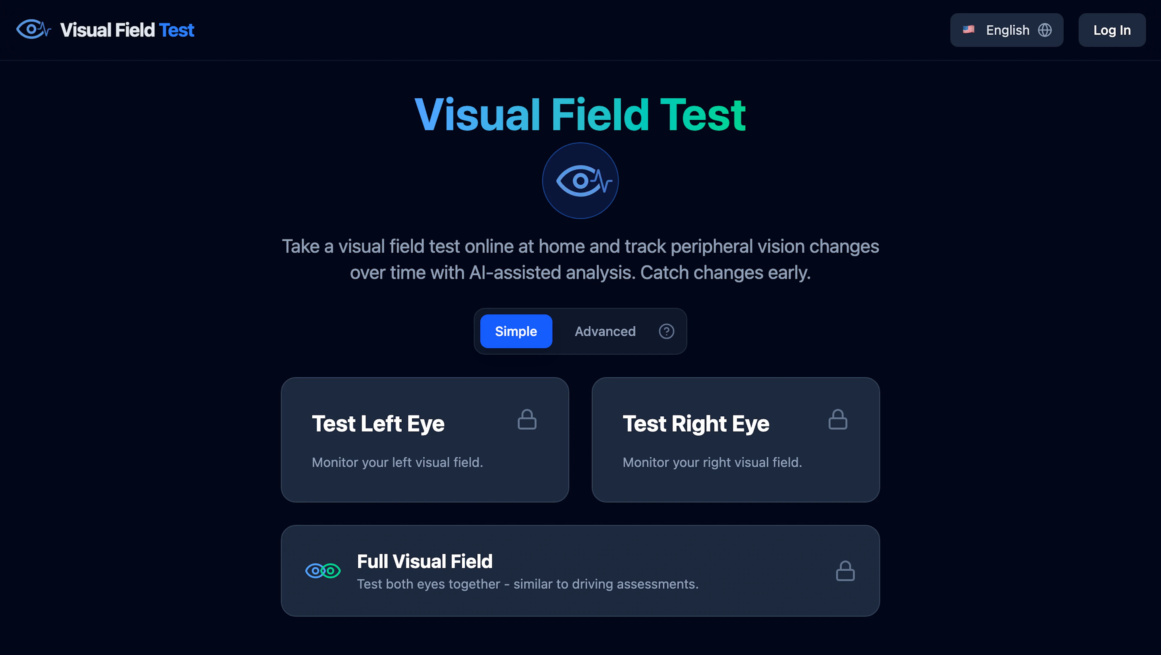 Visual Field Test - AI Tool Features, UI & Interface Overview