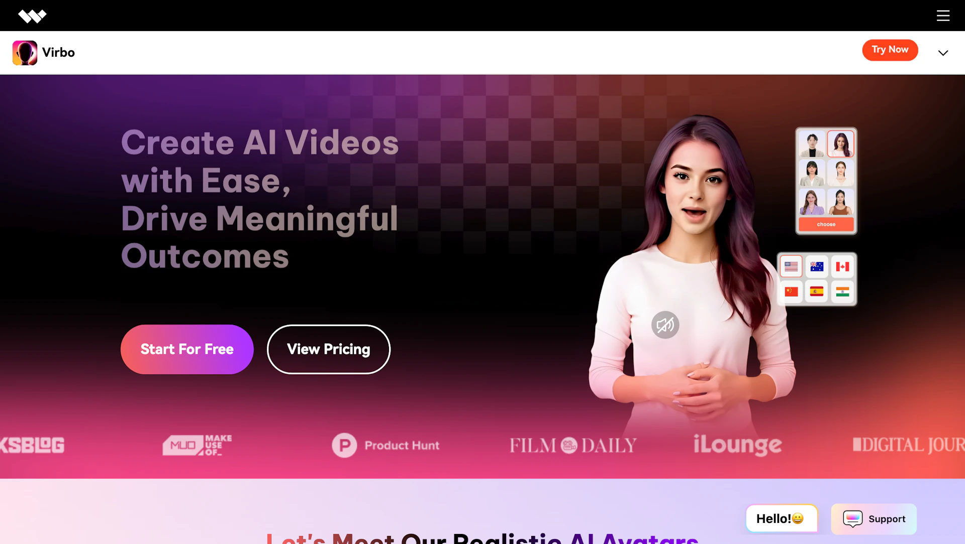 Wondershare Virbo - AI Tool Features, UI & Interface Overview