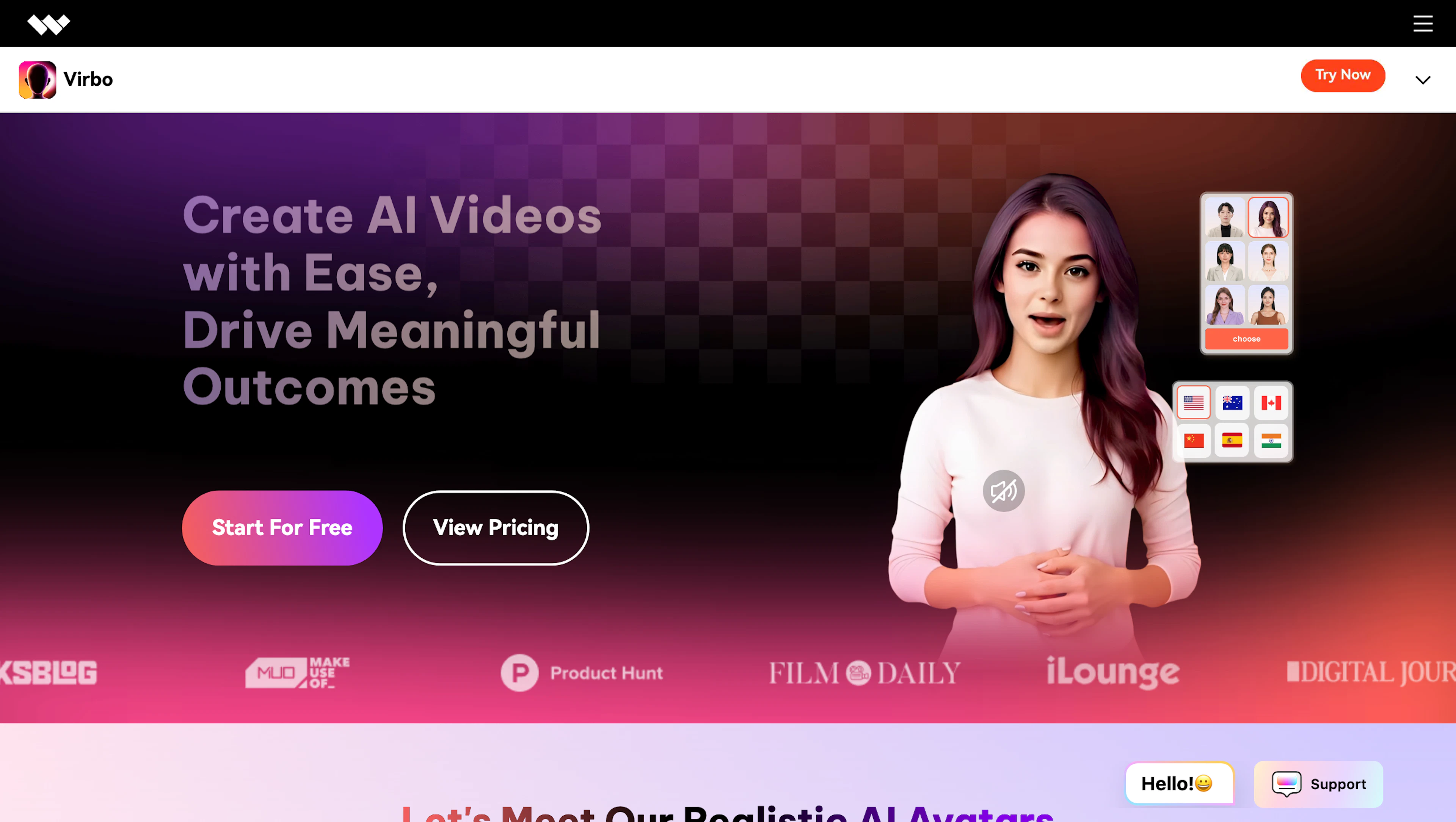 Wondershare Virbo - AI Tool Features, UI & Interface Overview