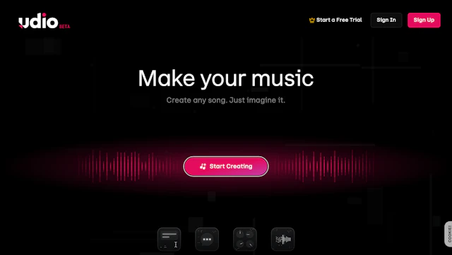 Udio - AI Tool Logo & Interface