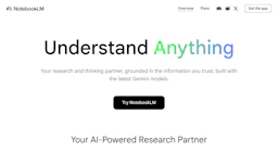 NotebookLM - AI Tool Profile and Logo Preview