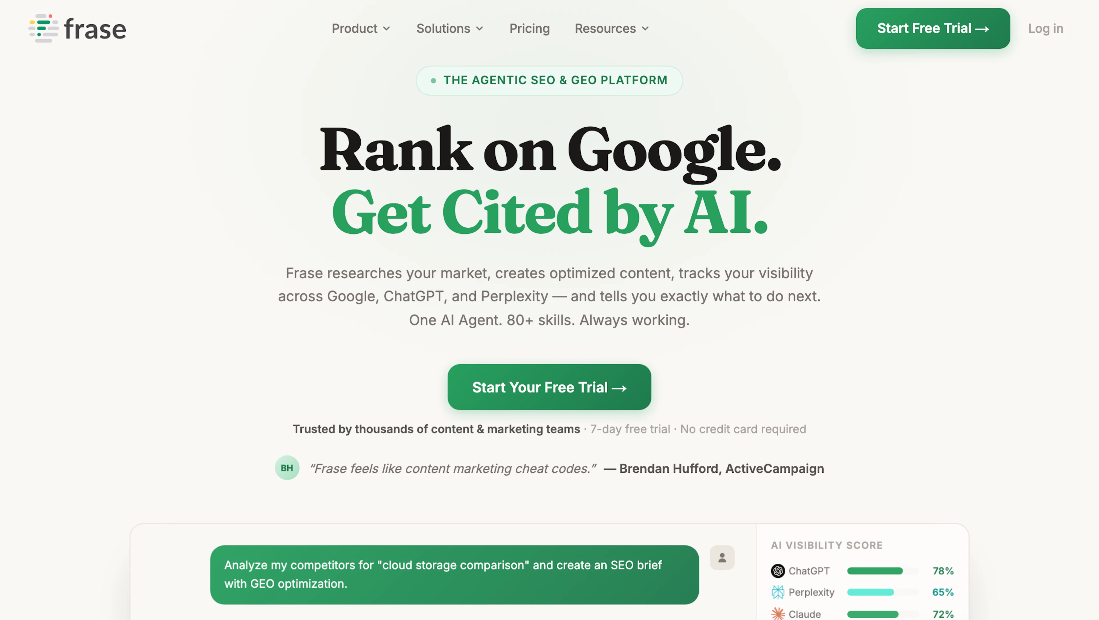 Frase - AI Tool Features, UI & Interface Overview