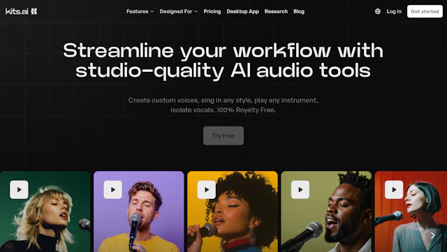 Kits AI - AI Tool Logo & Interface