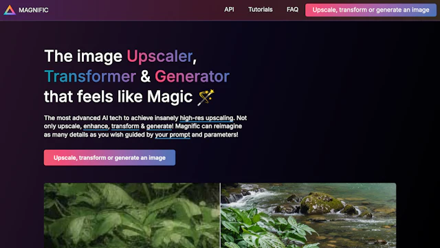 Magnific AI - AI Tool Logo & Interface