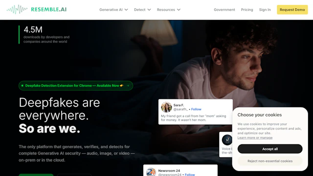 Resemble AI - AI Tool Logo & Interface