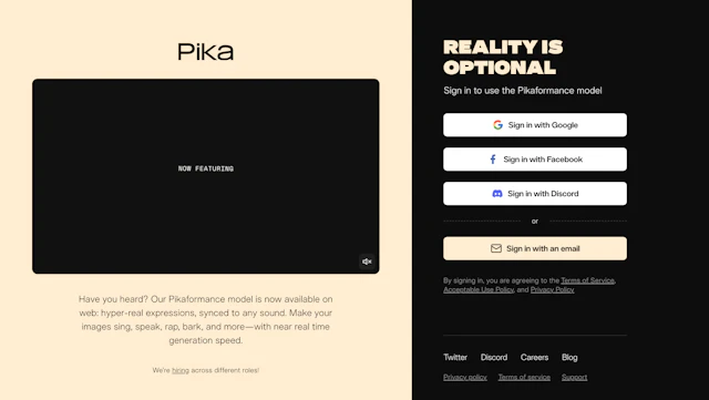 Pika - AI Tool Logo & Interface