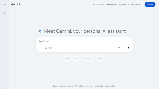 Google Gemini - AI Tool Logo & Interface