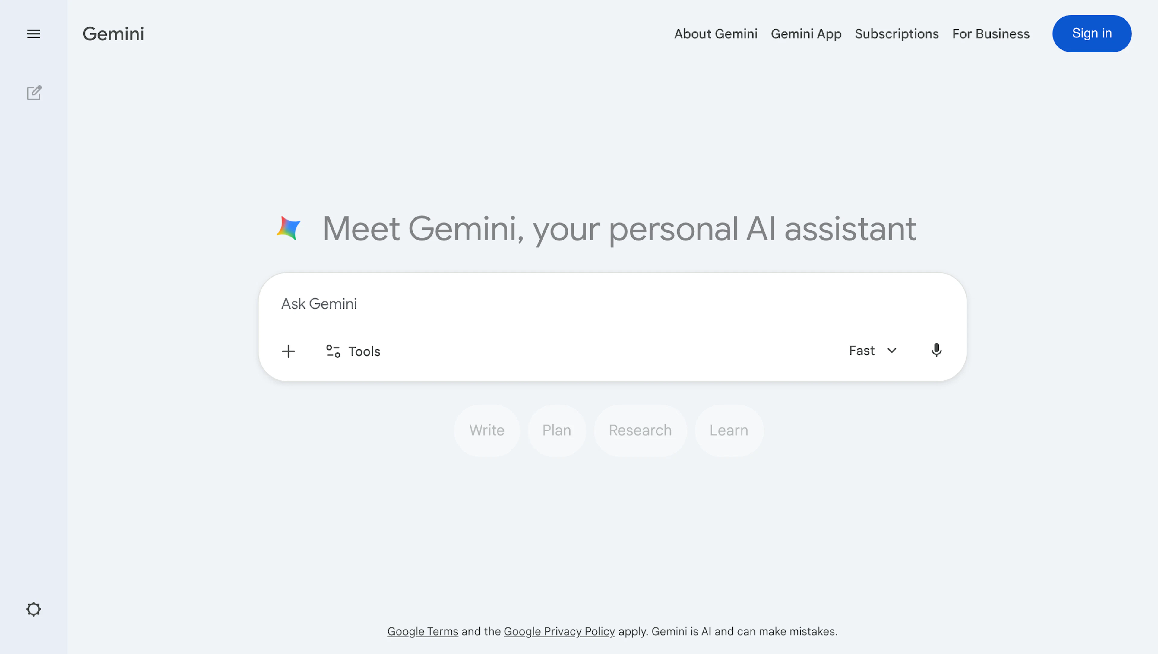 Google Gemini - AI Tool Features, UI & Interface Overview