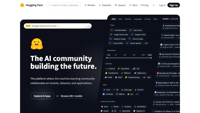 Hugging Face - AI Tool Logo & Interface