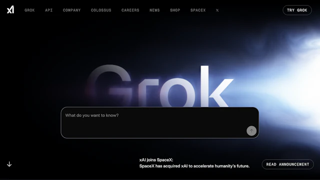 Grok - AI Tool Logo & Interface