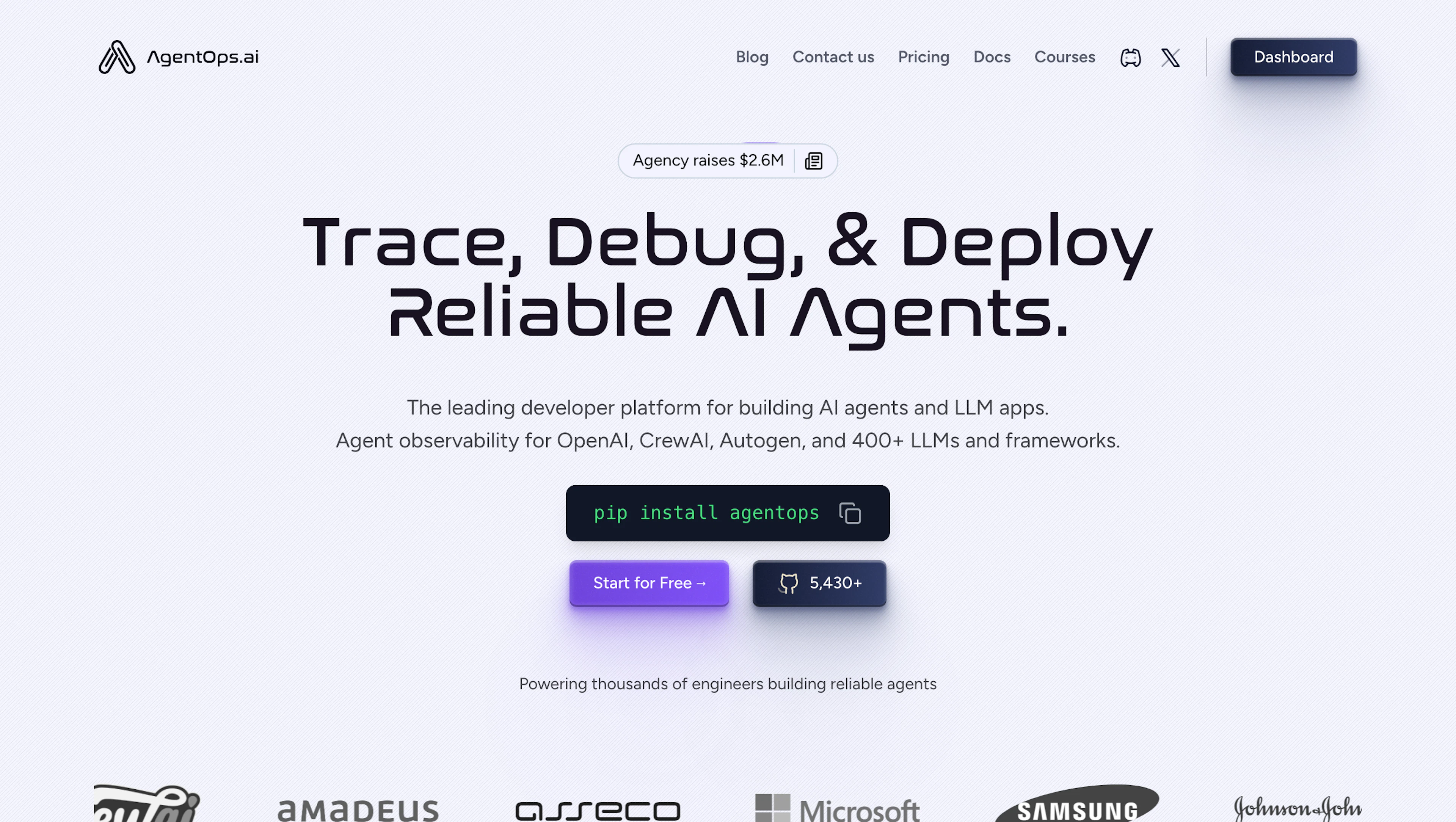 AgentOps - AI Tool Features, UI & Interface Overview