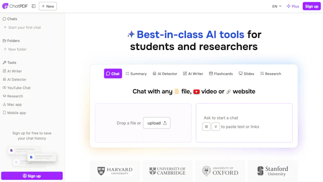 ChatPDF - AI Tool Logo & Interface