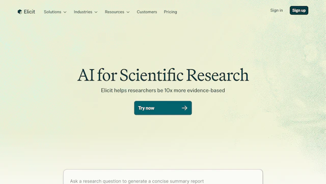 Elicit - AI Tool Logo & Interface
