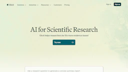 Elicit - AI Tool Profile and Logo Preview