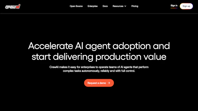 CrewAI - AI Tool Logo & Interface