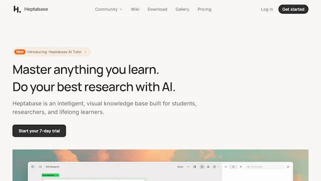 Heptabase - AI Tool Logo & Interface
