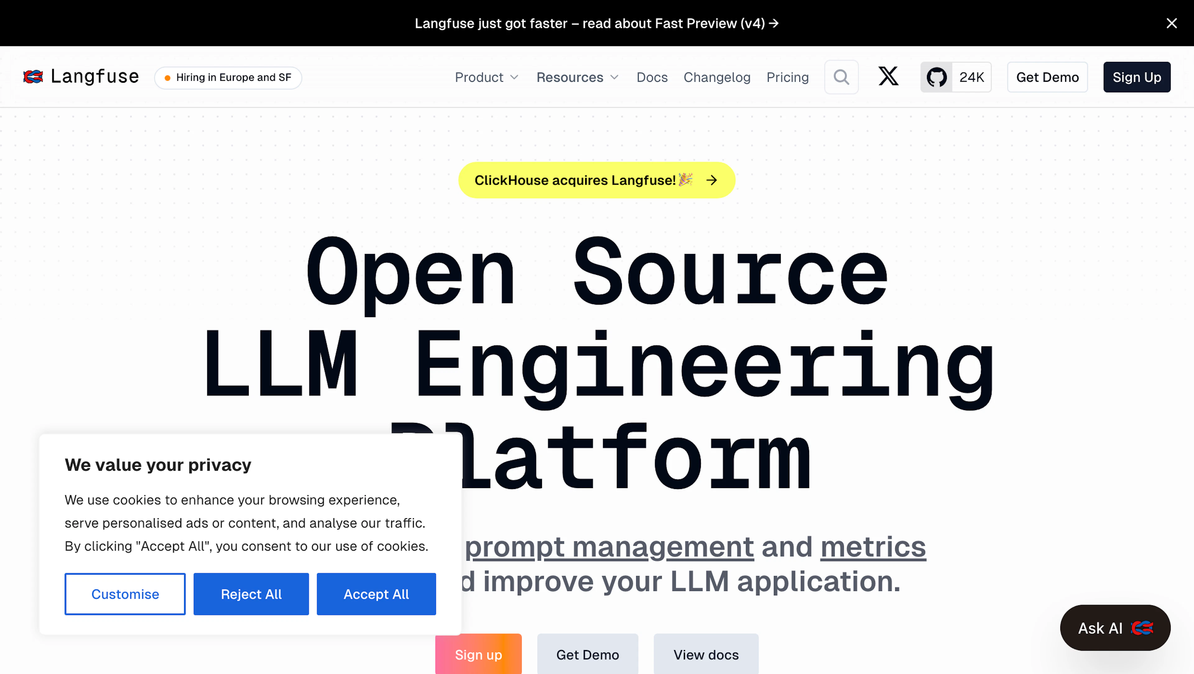 Langfuse - AI Tool Features, UI & Interface Overview
